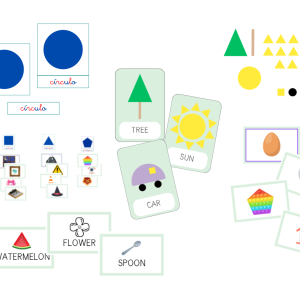 INGLÉS  BUNDLE FIGURAS GEOMÉTRICAS. RESAQUES METÁLICOS MONTESSORI