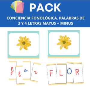 Pack conciencia fonológica palabras 3 y 4 letras