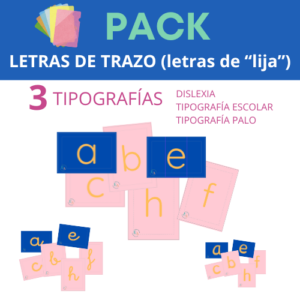 Pack tres tipografías minúscula letras de trazo